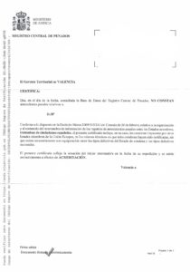 Police check certificate